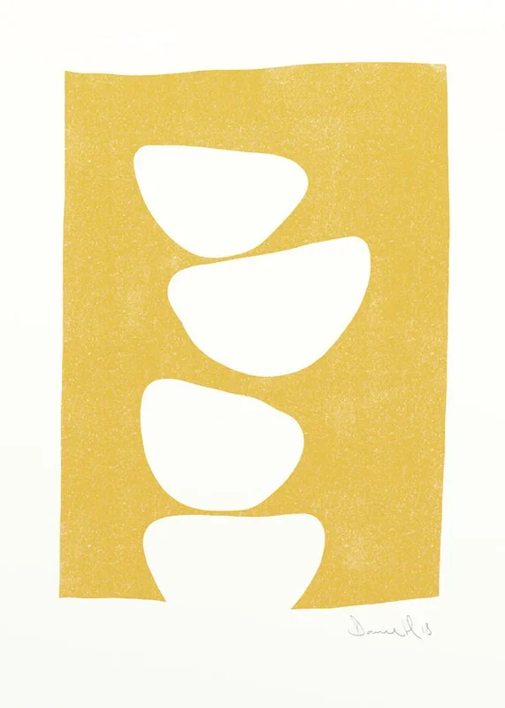 Lámina Mellow No2 30 x 40 cm Marco blanco – Hannun