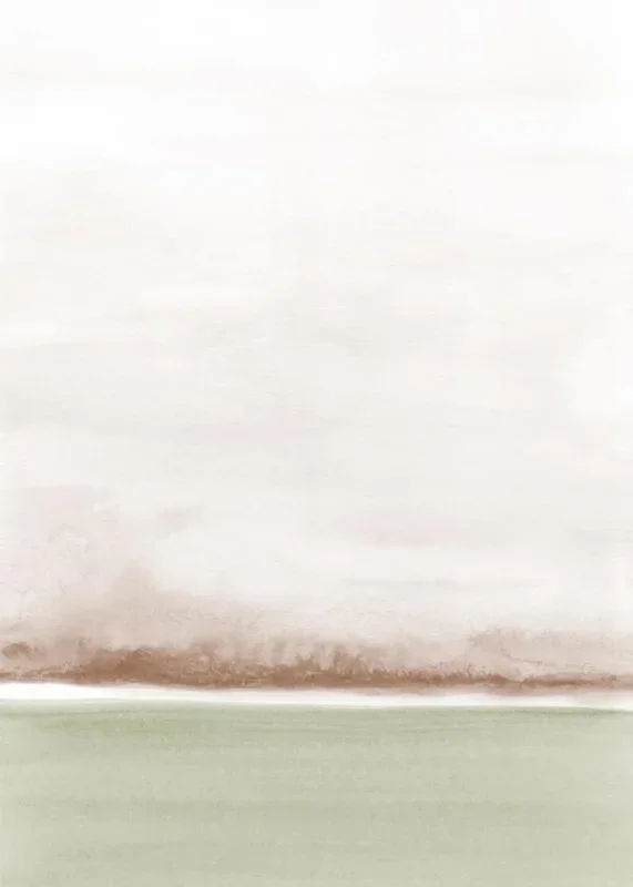 Lámina Watercolor Landscape No24 60 x 90 cm Marco blanco – Hannun