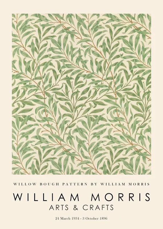 Lámina Willow Bough Pattern 60 x 90 cm Sin marco – Hannun