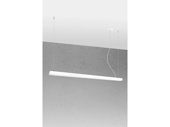 Lampada a sospensione lineare a barra diritta a LED integrata da 145 cm bianca 3000K Lámpara colgante de barra recta lineal LED integrada de 145 cm blanco 3000K