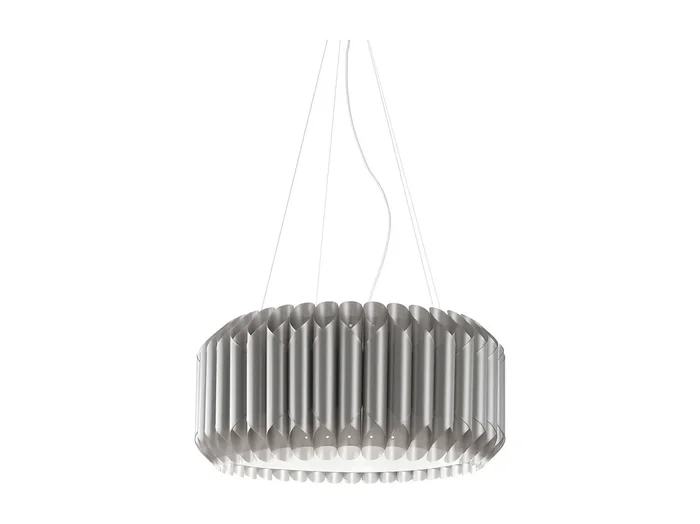 Lampadario Moderno Louise Polilux ® Argento E Metallo Cromo 3 Luci E27