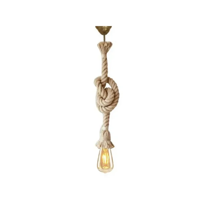 Lámpara colgante AYD, beige, cable, altura 70 cm, E27, hecha a mano