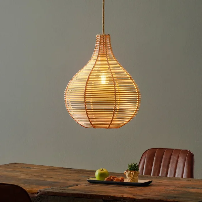 Lámpara colgante Bolita de madera, Ø 42 cm
