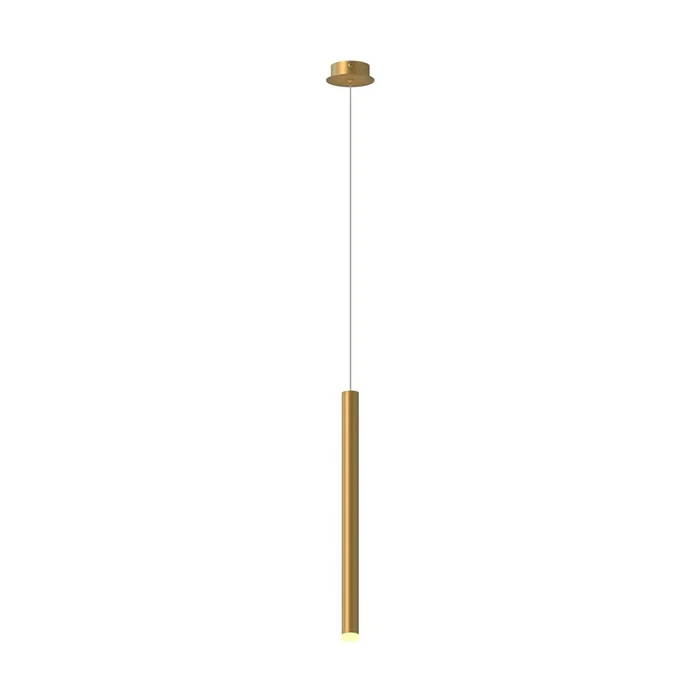 Lámpara colgante Cala LED, aluminio, color dorado