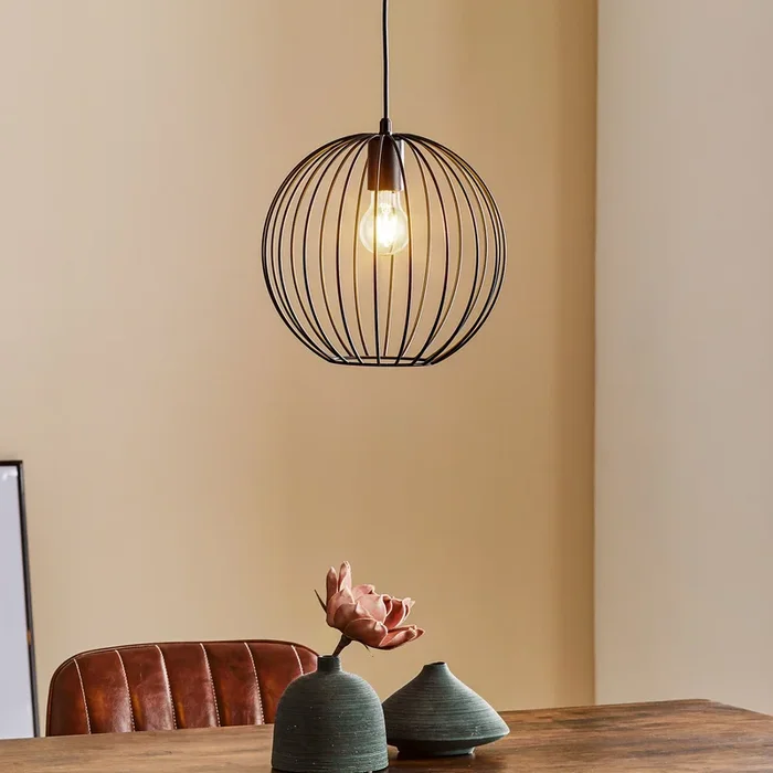 Lámpara colgante Cumera con pantalla de jaula, Ø 30 cm