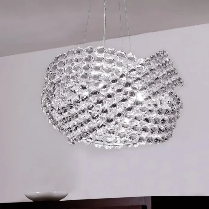 Lámpara colgante de cristal Diamante Ø 40 cm