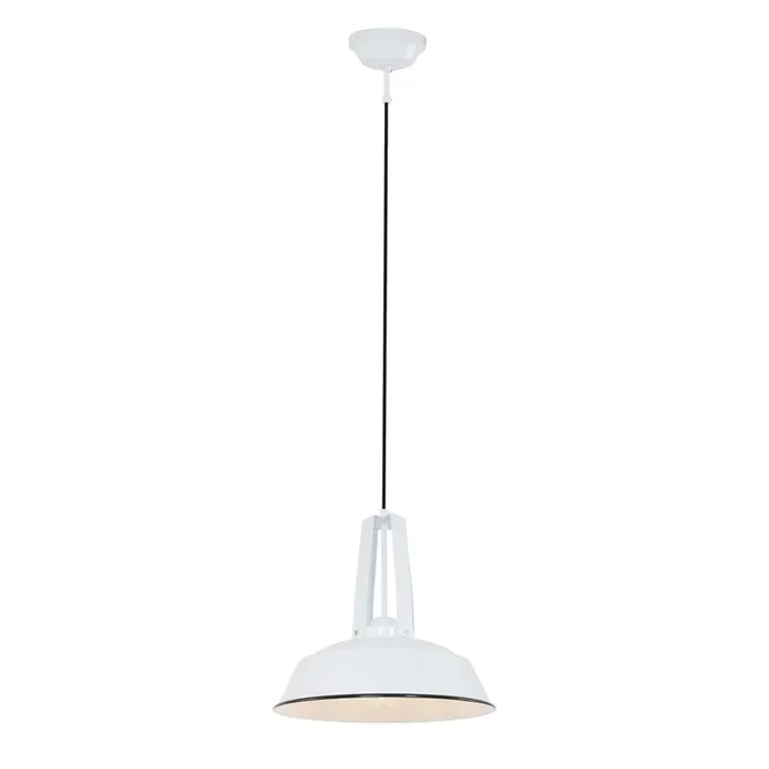 Lámpara colgante Eden, blanca, metal, portalámpara E27