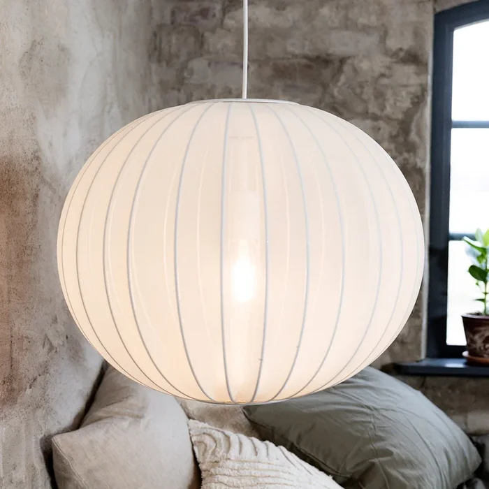 Lámpara colgante Florence, blanca, Ø 50 cm, nailon