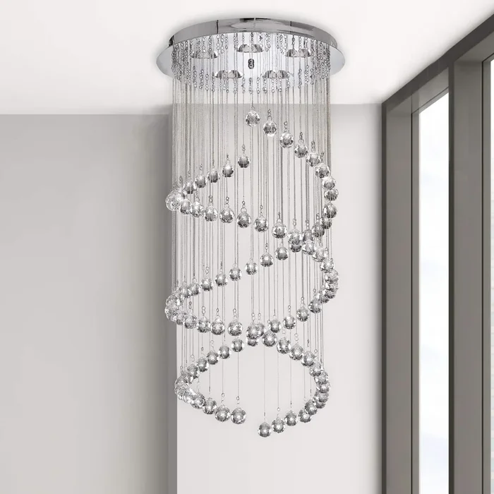 Lámpara colgante Hallway cristal de vidrio, 80 cm