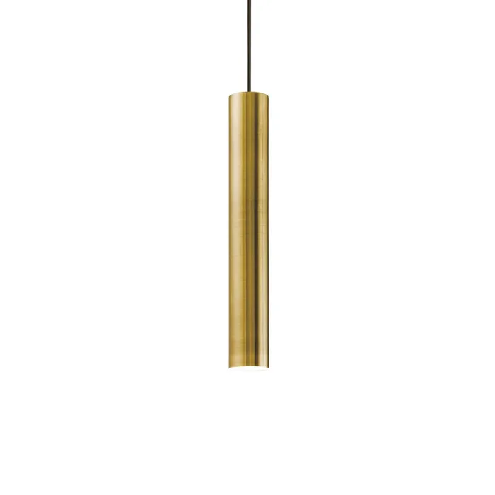 Lámpara colgante Ideal Lux Look, bruñida, Ø 6 cm, metal