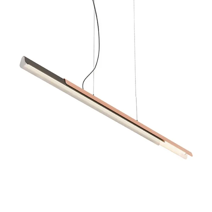 lámpara colgante kdln Dala lineal gris oscuro/cobre 2700 K 150 cm