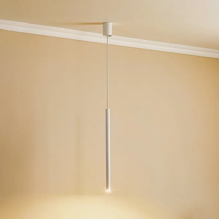 Lámpara colgante Las, 1 luz, blanco, pantalla 49cm