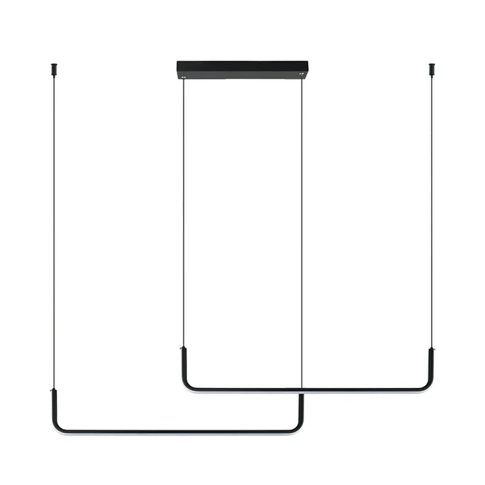 Lámpara colgante LED 22010, negro mate, 2 luces