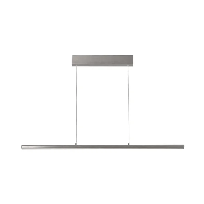 Lámpara colgante LED Borena, color aluminio, longitud 113 cm, metal