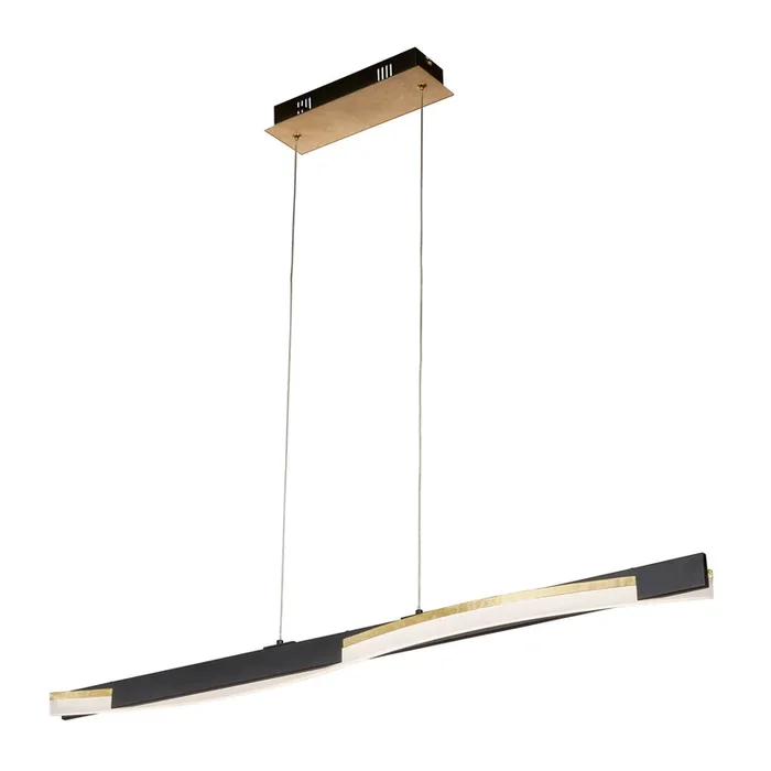 Lámpara colgante LED Bridge con control remoto atenuable CCT negro