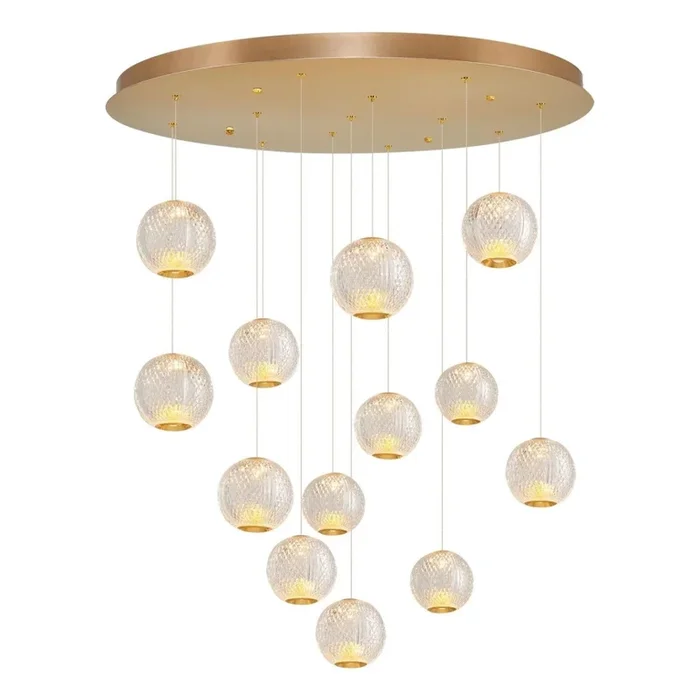 Lámpara colgante LED con cable CREMONA 13xLED/5W/230V 3000K color dorado