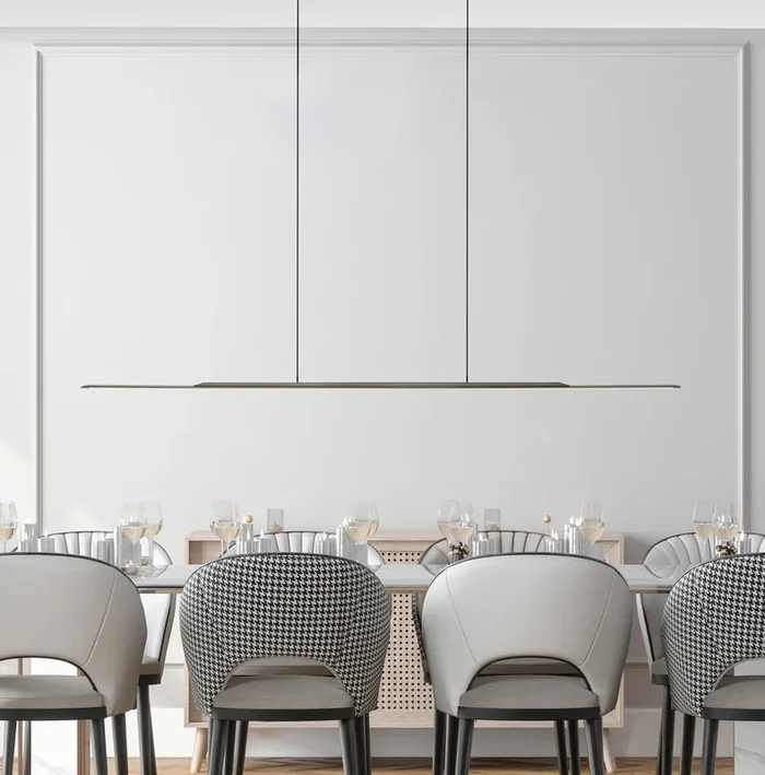 Lámpara colgante LED de superficie PURE, gris, 160 cm, aluminio 3.000 K