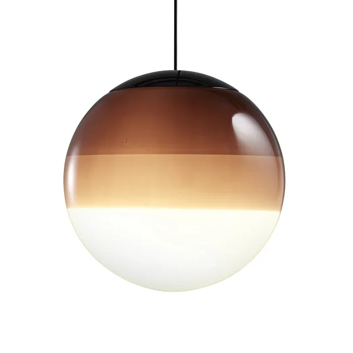 Lámpara colgante LED MARSET Dipping Light, Ø 30 cm, marrón