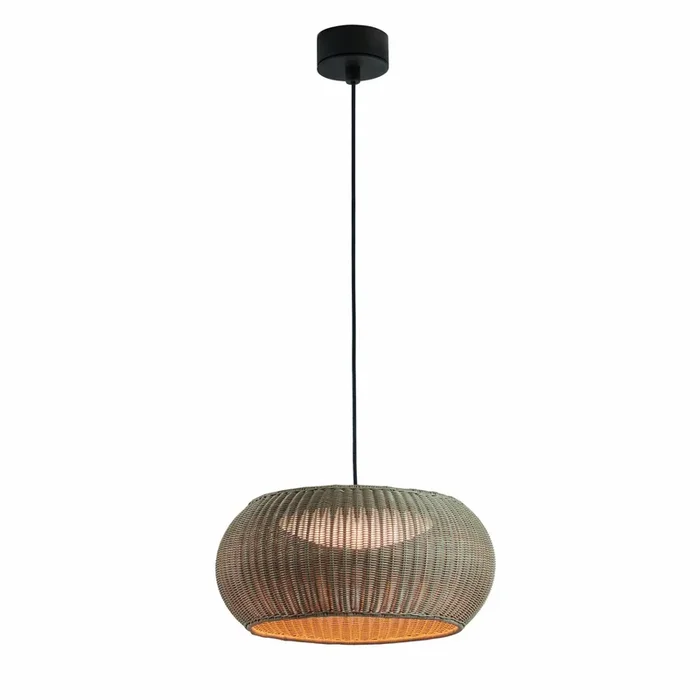 Lámpara colgante LED para exterior Perris de Bover, marrón/marrón, Ø 47 cm