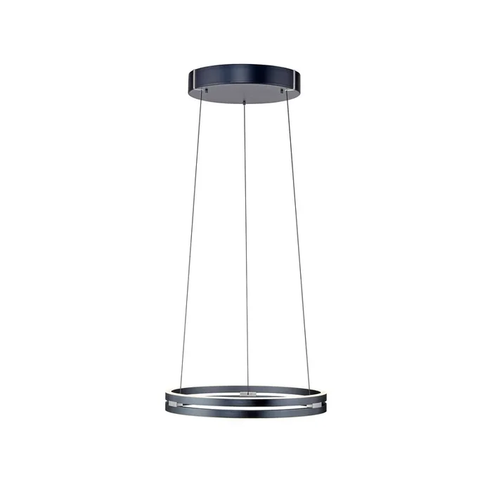Lámpara colgante LED PURE E-Loop, gris, Ø 50 cm, aluminio, CCT