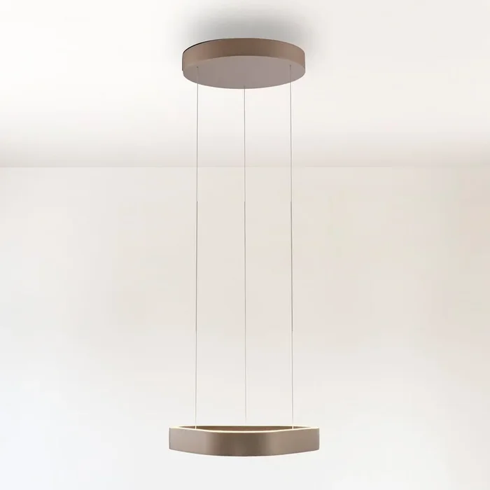 Lámpara colgante LED Q-Stretto de Paul Neuhaus, bronce, 40,8 cm