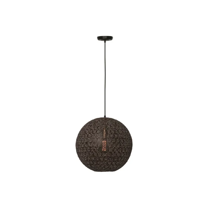 Lámpara colgante Oronero, Ø 30 cm, negro/oro, metal