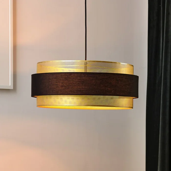 Lámpara colgante OSRAM Decor Hornet, negro/dorado, E27