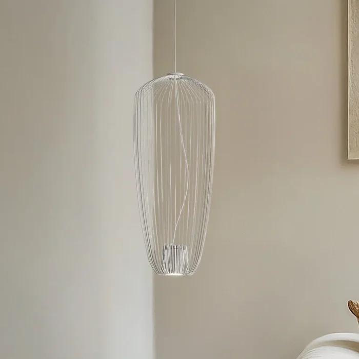 Lámpara colgante Pumpkin S, gris claro, Ø 27 cm, metal, GU10