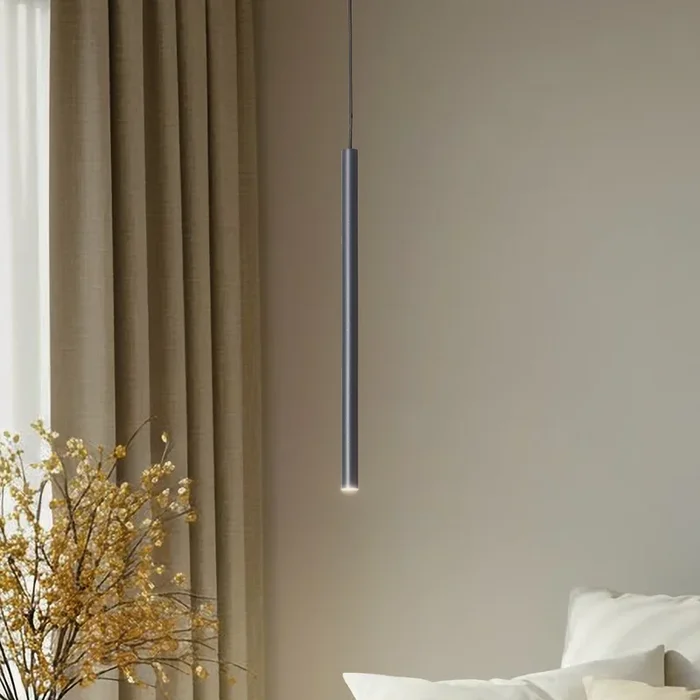 Lámpara colgante Sopel 1, antracita, 1 luz, acero, Ø 5 cm