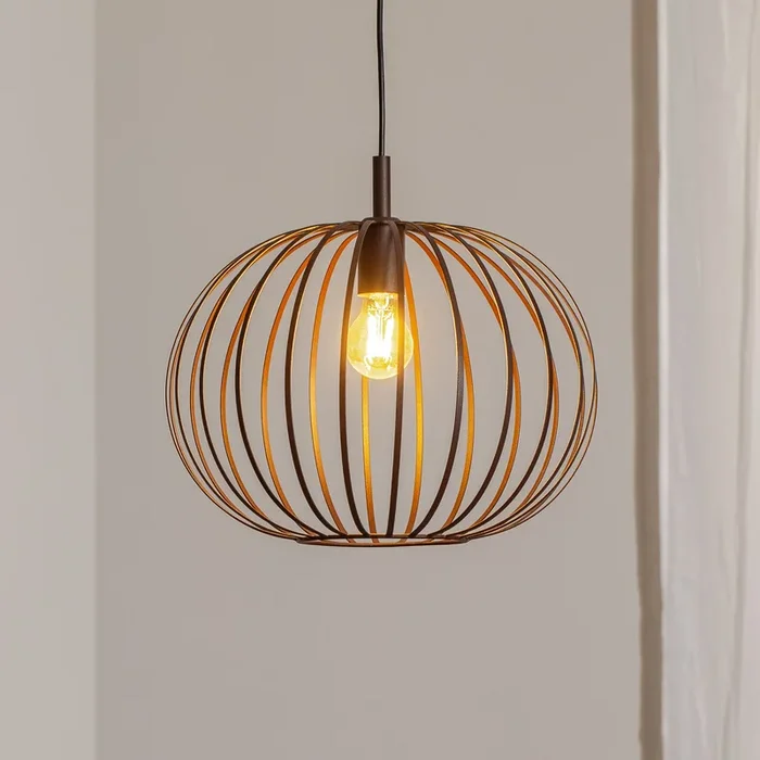 Lámpara colgante Valor, marrón oscuro, acero, Ø 40 cm