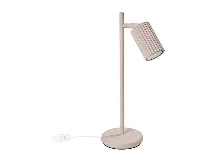 Lámpara De Escritorio Karbon Minimalista De Aluminio – 1 Fuentes Luminosas – L.14,5 X A.43 Cm – Gris Pardo