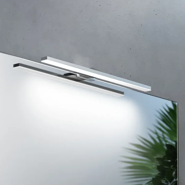 Lámpara de espejo LED Triga IP44, cromo, 40cm, 4.000K