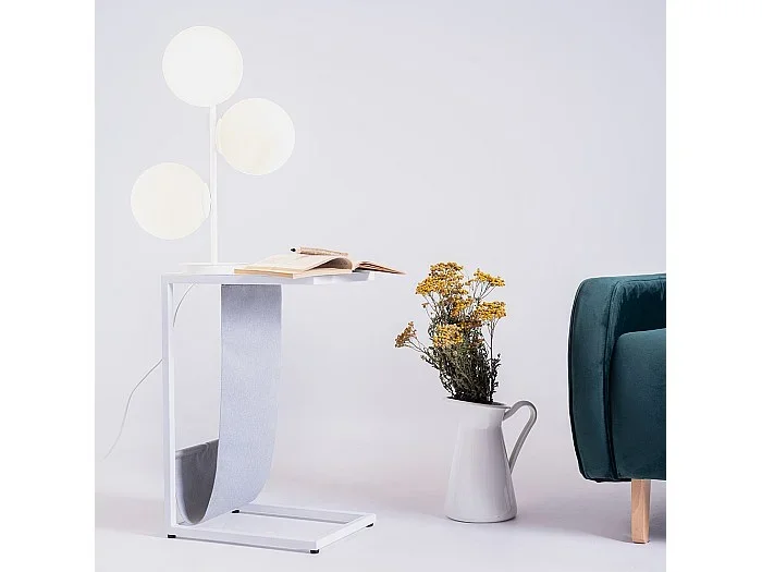 Lámpara de mesa 0.42×0.22×0.52 m blanca Bobler