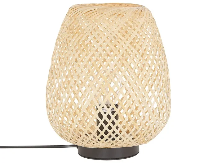 Lámpara de mesa BOMU Madera de bambú Marrón claro