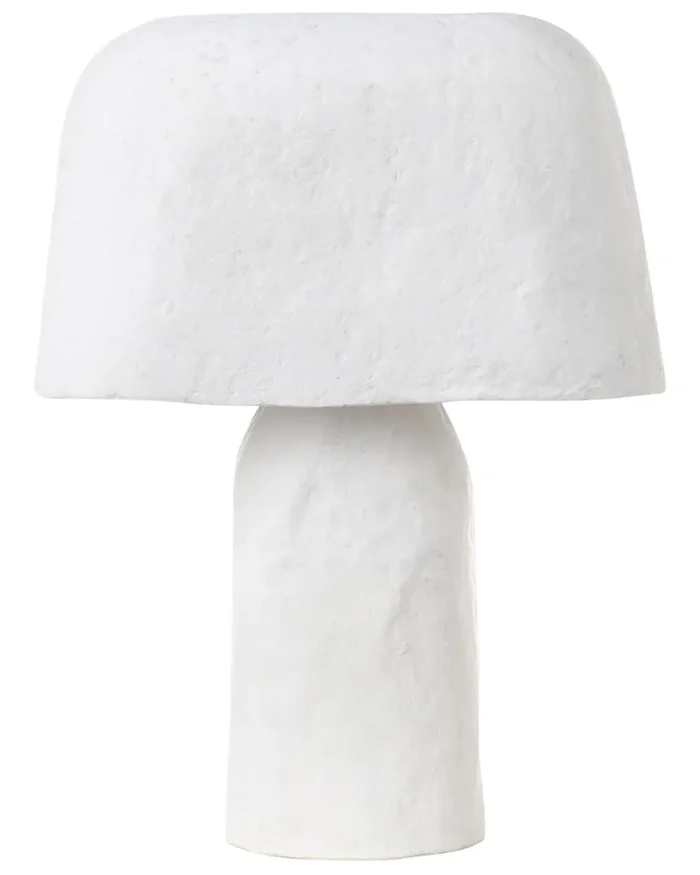 Lámpara de mesa CARRASCO Papel maché Blanco