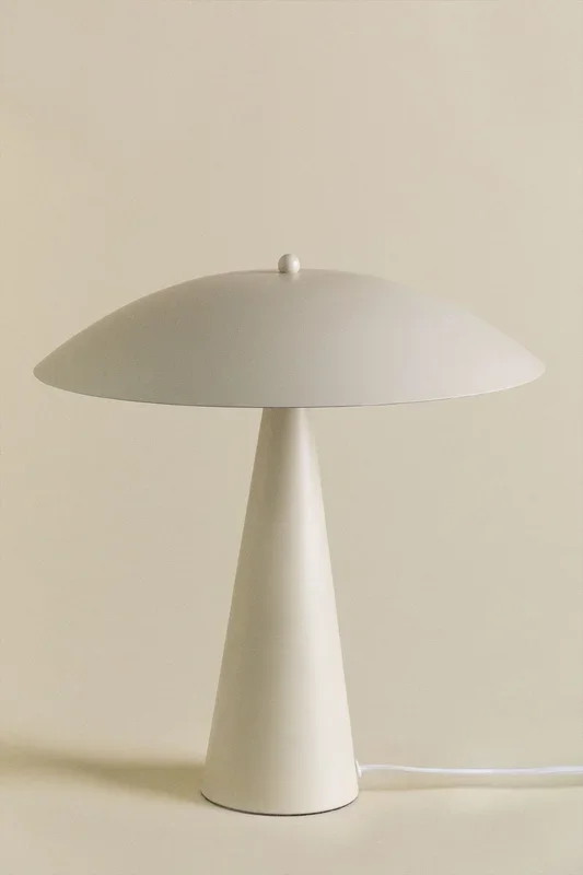 Lámpara de Mesa en Metal Irune Beige Tapioca – SKLUM