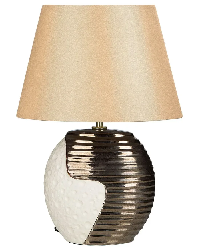 Lámpara de mesa ESLA Porcelana Beige