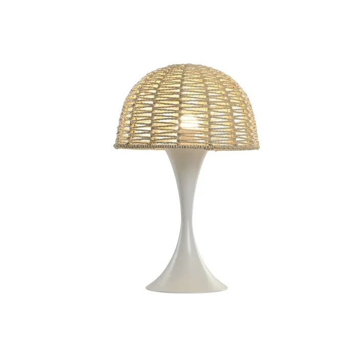 Lámpara de mesa Home ESPRIT Blanco Marrón 50 W 220 V