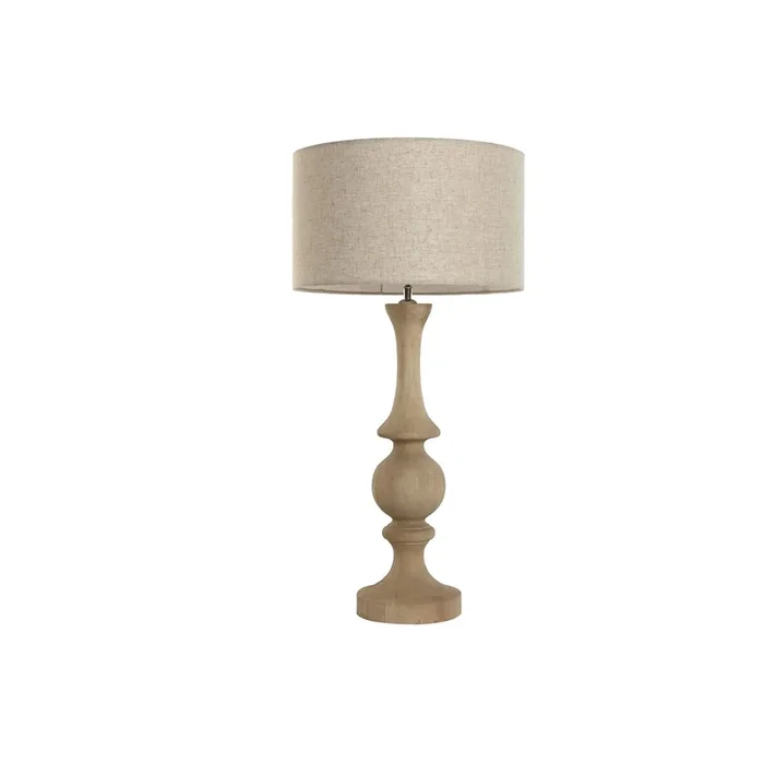 Lámpara de mesa Home ESPRIT Natural Madera de mango 50 W 220 V 40 x 40 x 78 cm