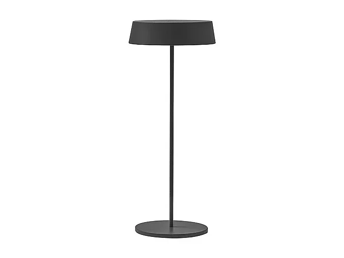 Lámpara de mesa LED Inemuri Antracita con USB Touch recargable y regulable 12 h de duración de la batería