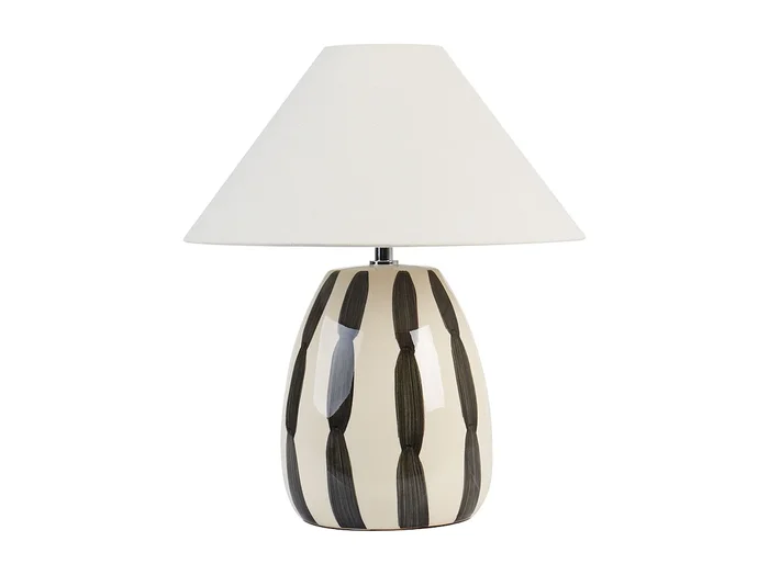 Lámpara de mesa LUCHETTI Cerámica Negro/Blanco