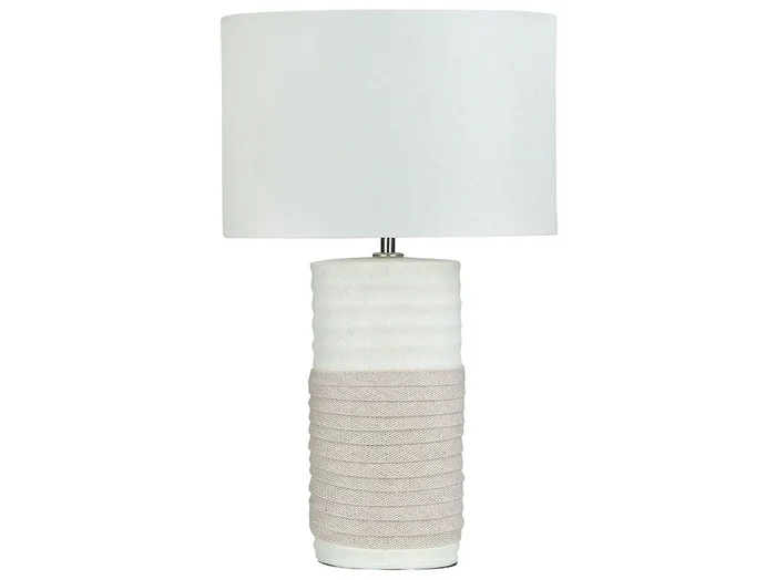 Lámpara de mesa moderna beige NAVIA Beliani