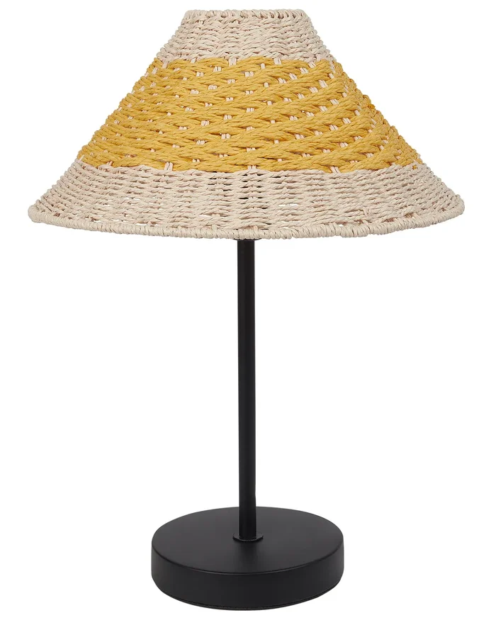 Lámpara de mesa MOMBA Cuerda de papel Amarillo
