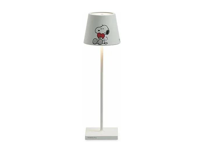 Lámpara de mesa Poldina Pro Peanuts – Corazón recargable y regulable con batería de hasta 12 horas. Para uso exterior IP65