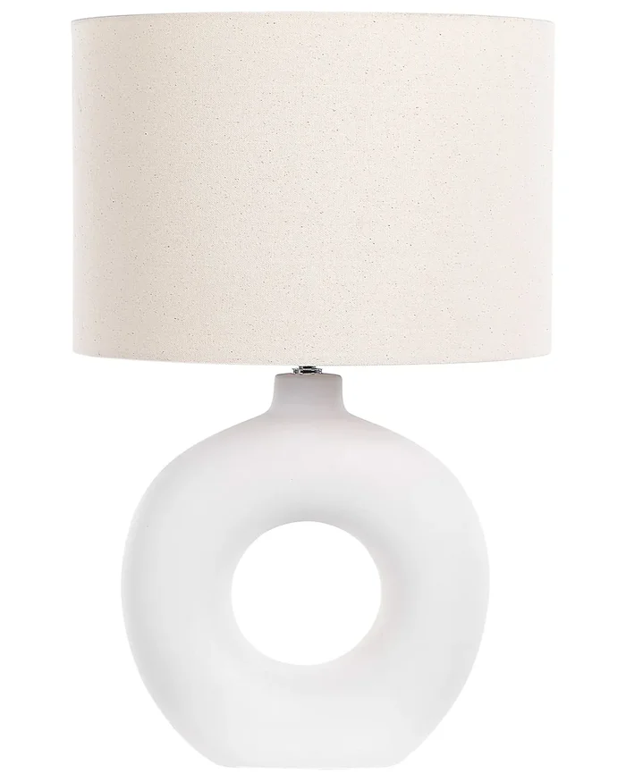 Lámpara de mesa VENTA Cerámica Blanco