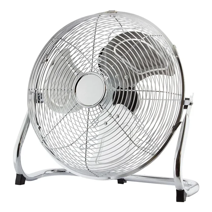 Lámpara de pie, 45 cm, 3 velocidades, cromo brillante, 140W