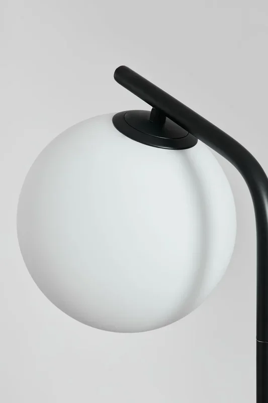 Lámpara de Pie en Metal y Cristal Alligier Negro – SKLUM