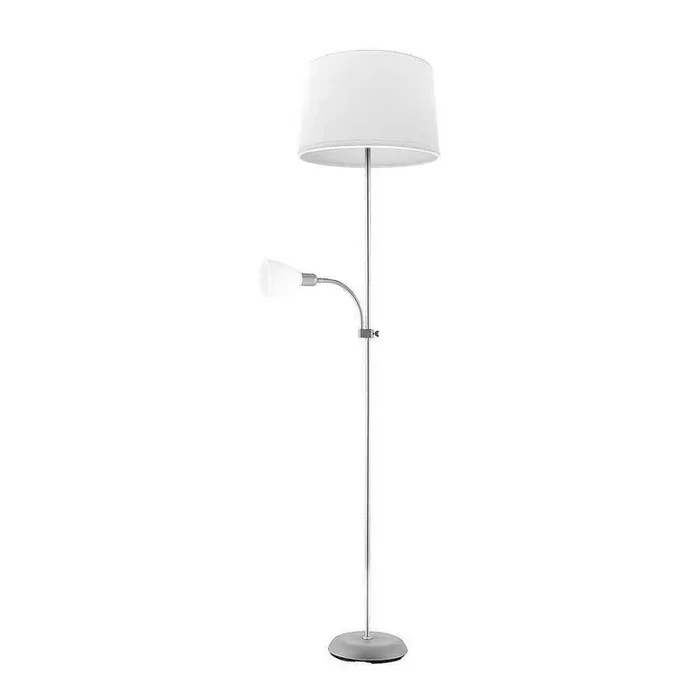 lampara de pie metal color plata serie rilon 40cm
