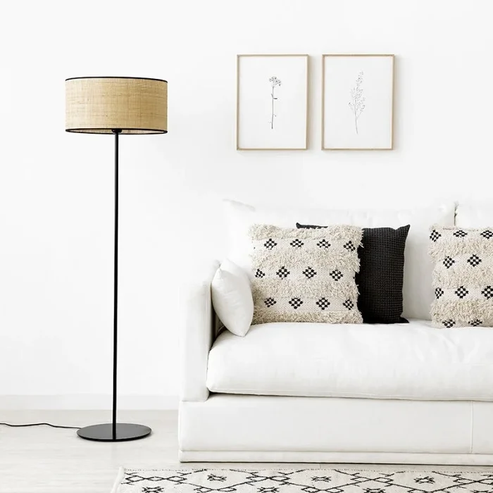 Lámpara de pie negra Lombok Negro – Kenay Home