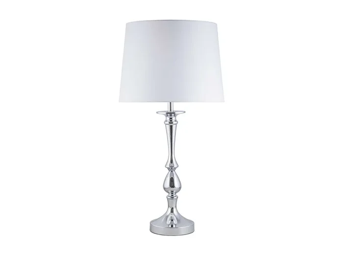 Lámpara de sobremesa rinconera modelo Tudor acabado cromo 70cm(alto) 36cm(ancho).